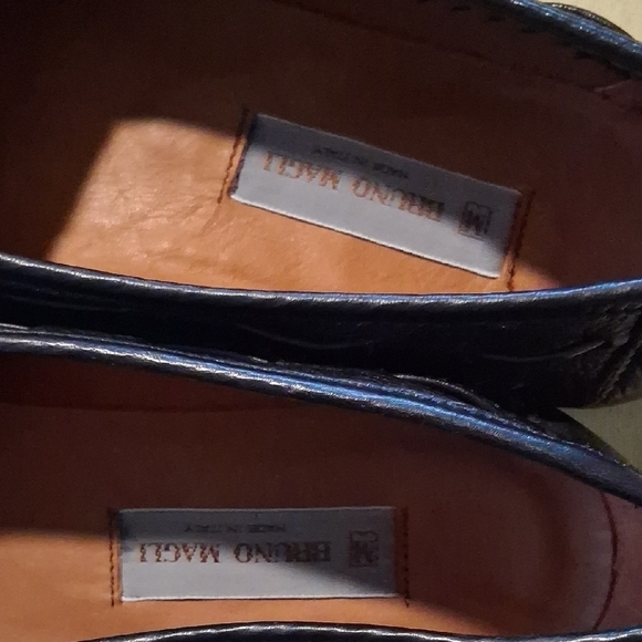 New Bruno Magli Dark Leather Tassel Loafers Bergen Made In Italy main image 7